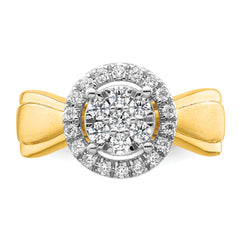 14K Two-Tone Lab Grown Diamond VS/SI GH, Cluster Ring