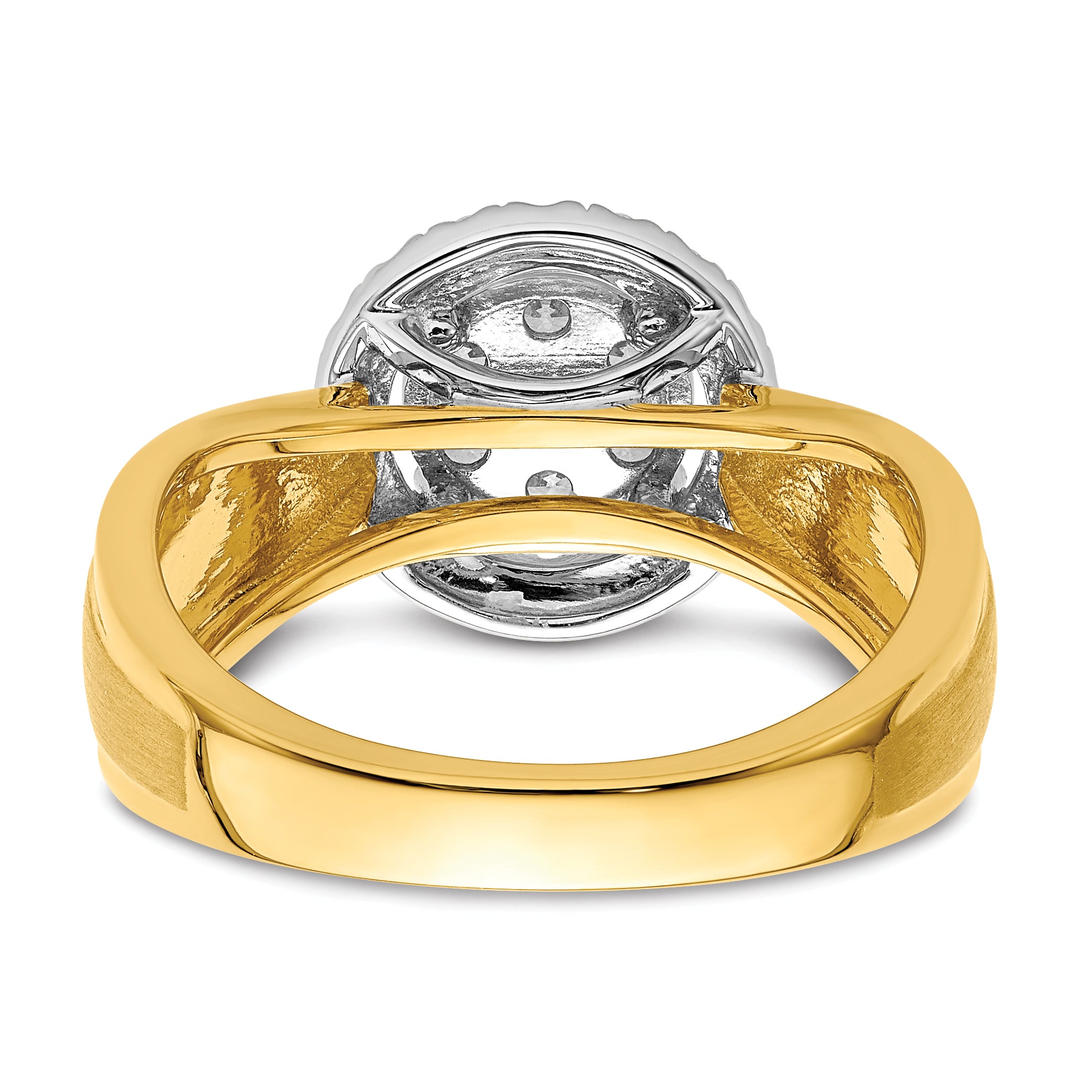 14K Two-Tone Lab Grown Diamond VS/SI GH, Cluster Ring