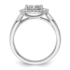 14K White Gold Lab Grown Diamond VS/SI GH, Cluster Ring