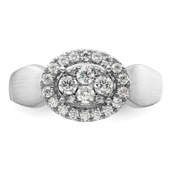 14K White Gold Lab Grown Diamond VS/SI GH, Cluster Ring