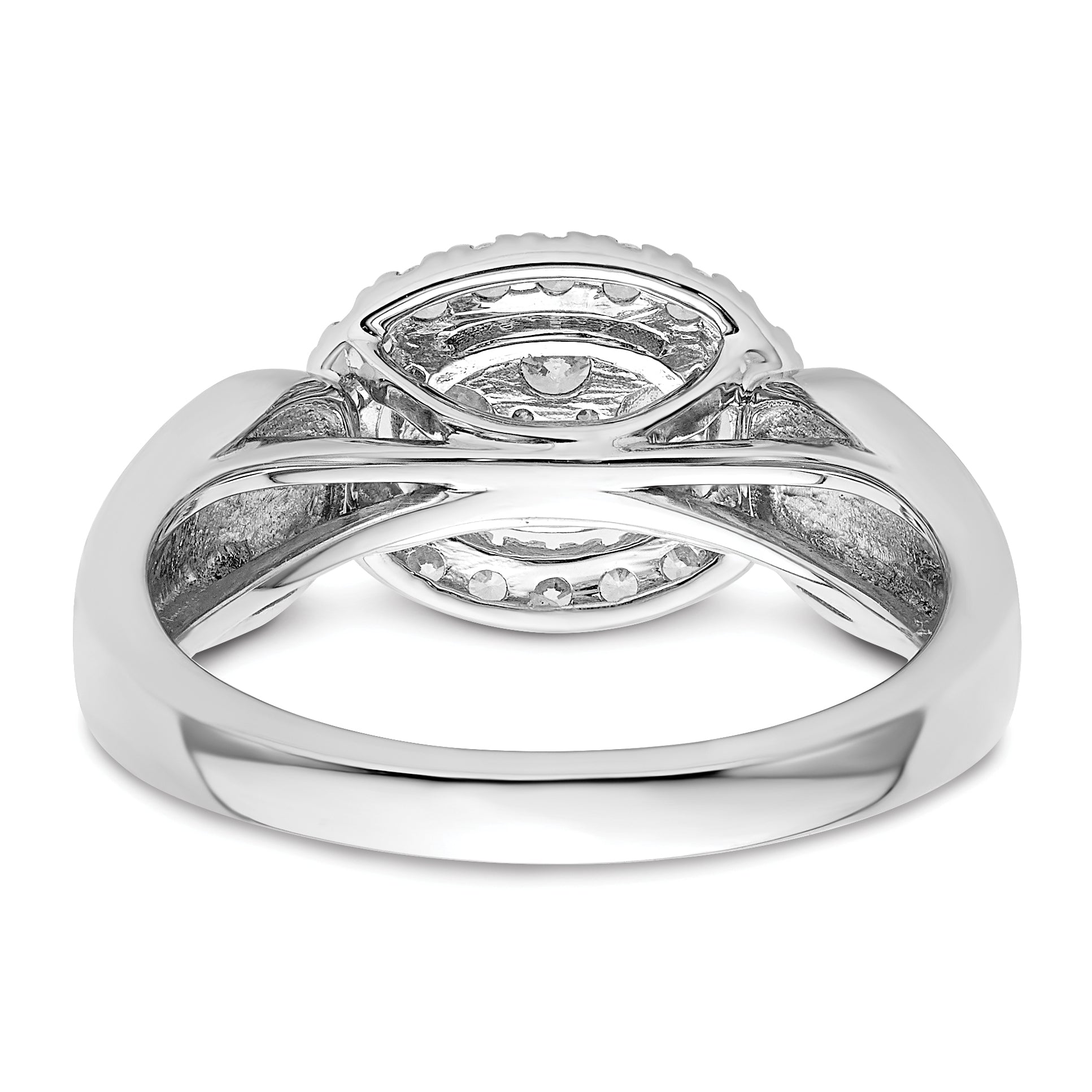 14K White Gold Lab Grown Diamond VS/SI GH, Cluster Ring