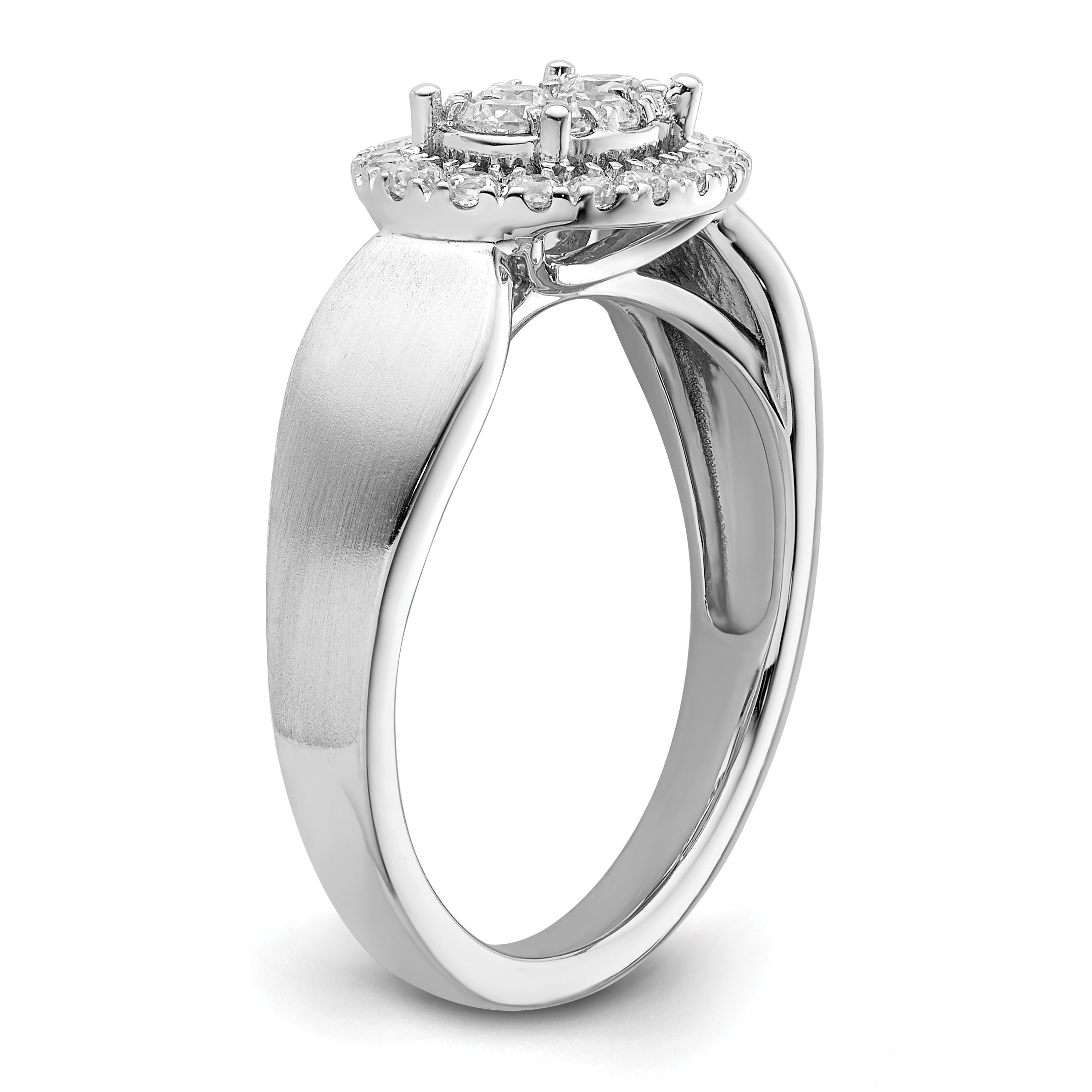 14K White Gold Lab Grown Diamond VS/SI GH, Cluster Ring