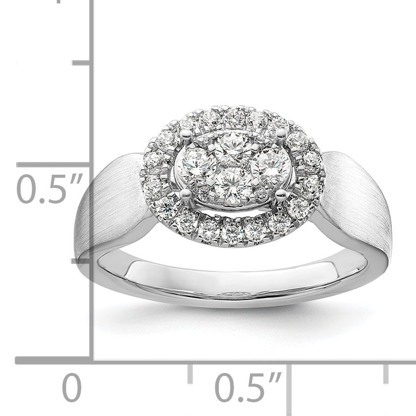 14K White Gold Lab Grown Diamond VS/SI GH, Cluster Ring