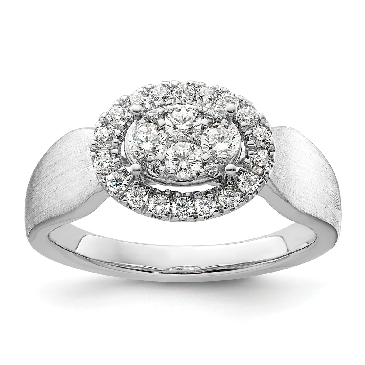 14K White Gold Lab Grown Diamond VS/SI GH, Cluster Ring