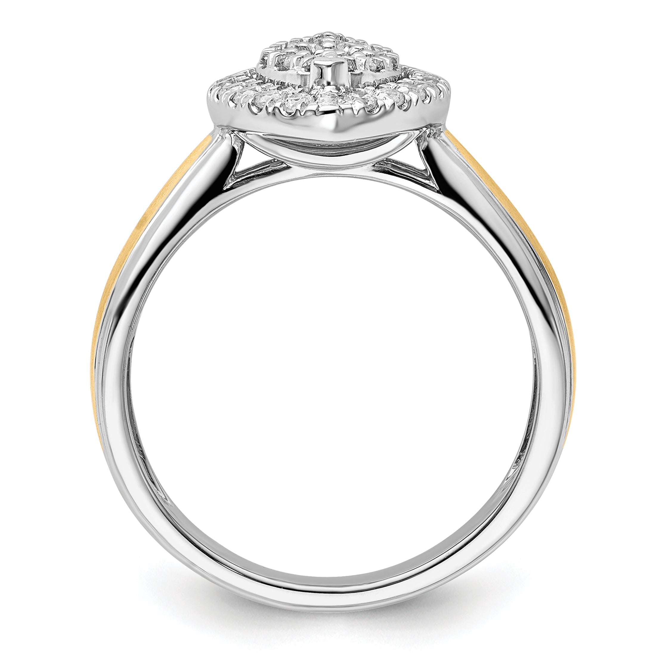 14K Two-Tone Lab Grown Diamond VS/SI GH, Cluster Ring