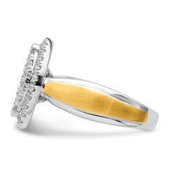 14K Two-Tone Lab Grown Diamond VS/SI GH, Cluster Ring