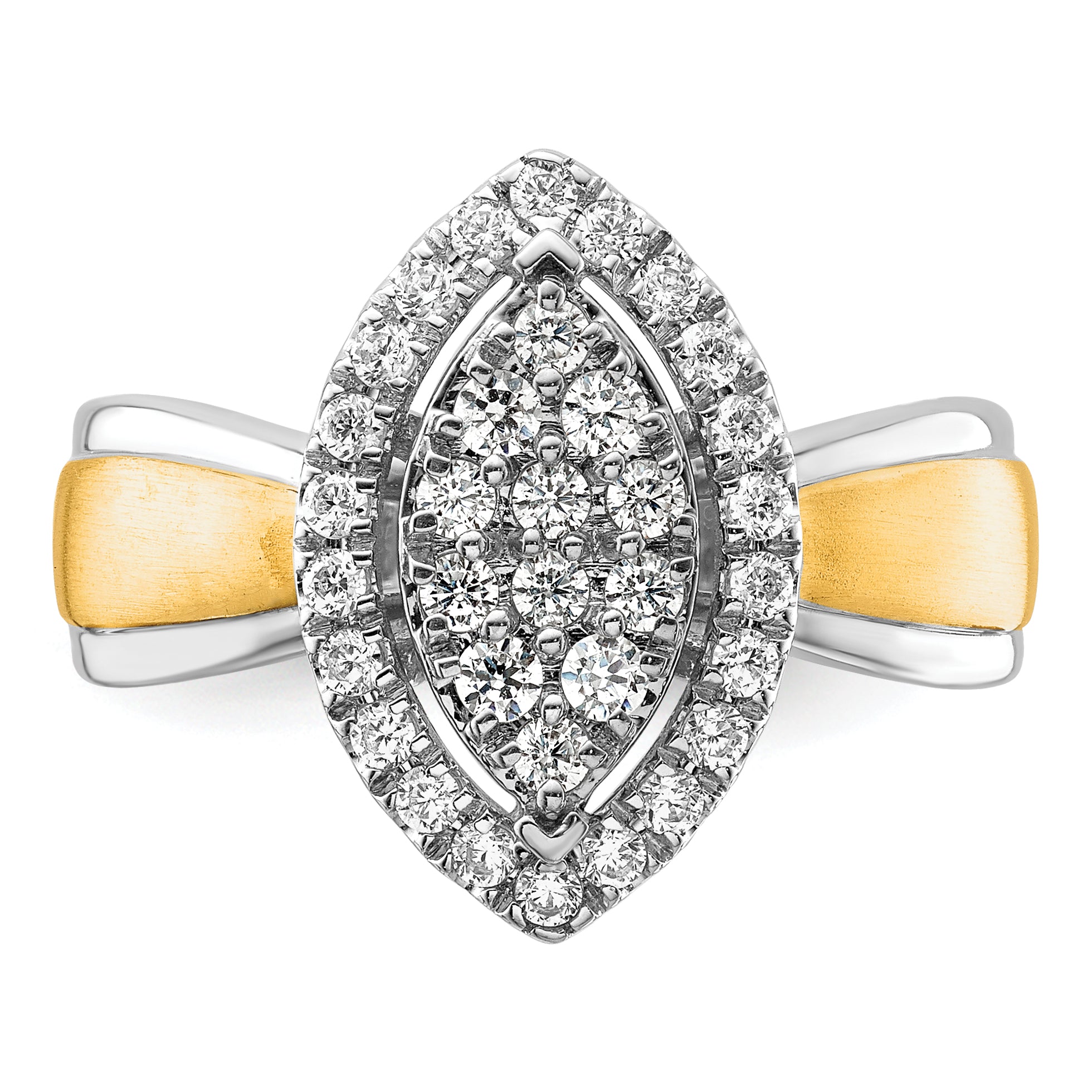 14K Two-Tone Lab Grown Diamond VS/SI GH, Cluster Ring