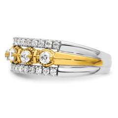 14K Two-Tone Lab Grown Diamond VS/SI GH, Band