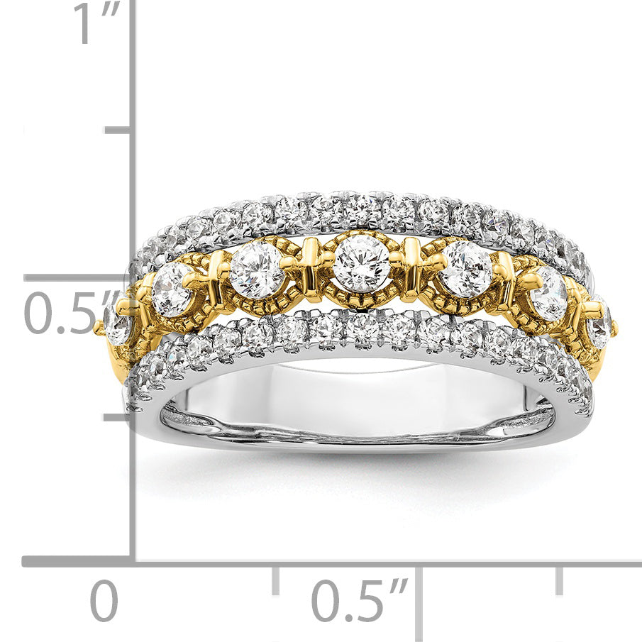 14K Two-Tone Lab Grown Diamond VS/SI GH, Band