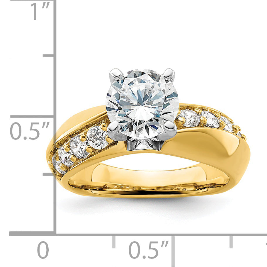 14K Lab Grown Diamond VS/SI GH, Semi-mount Engagement Ring