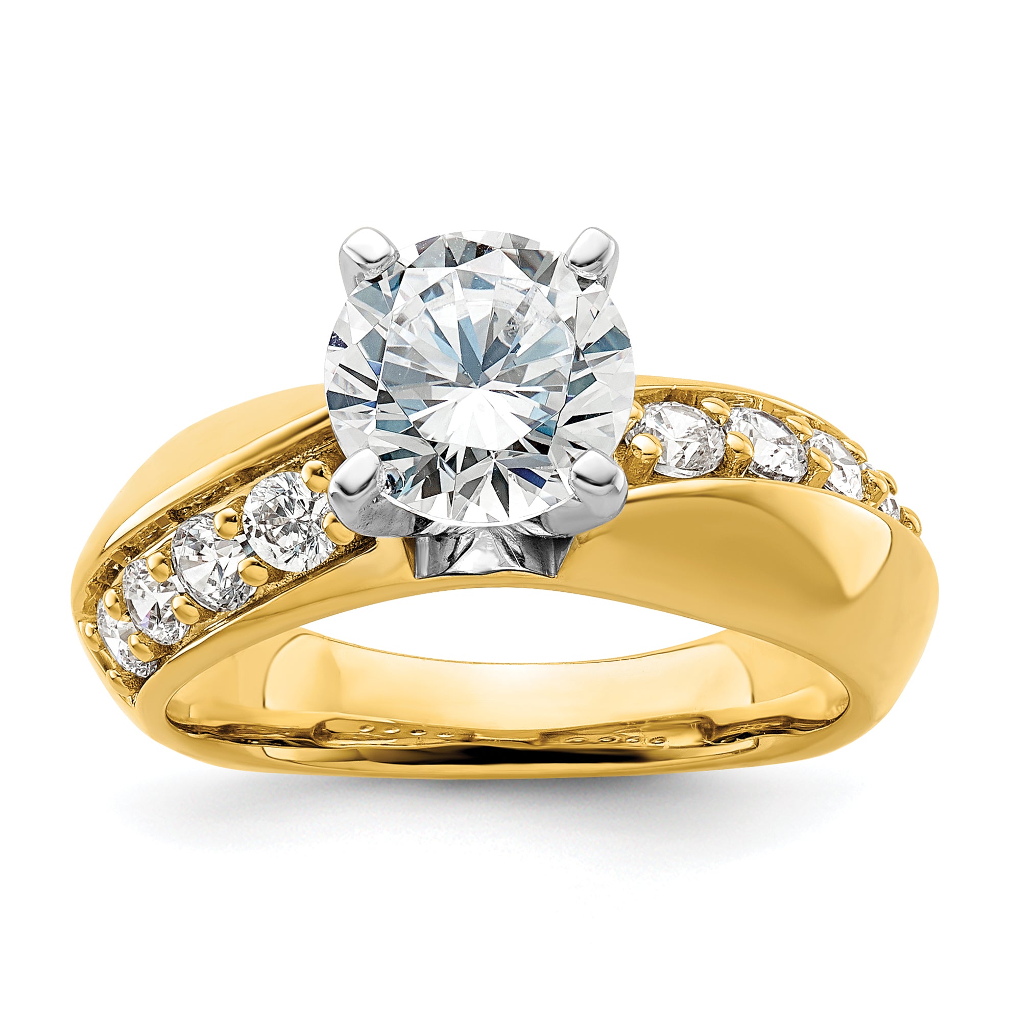 14K Lab Grown Diamond VS/SI GH, Semi-mount Engagement Ring