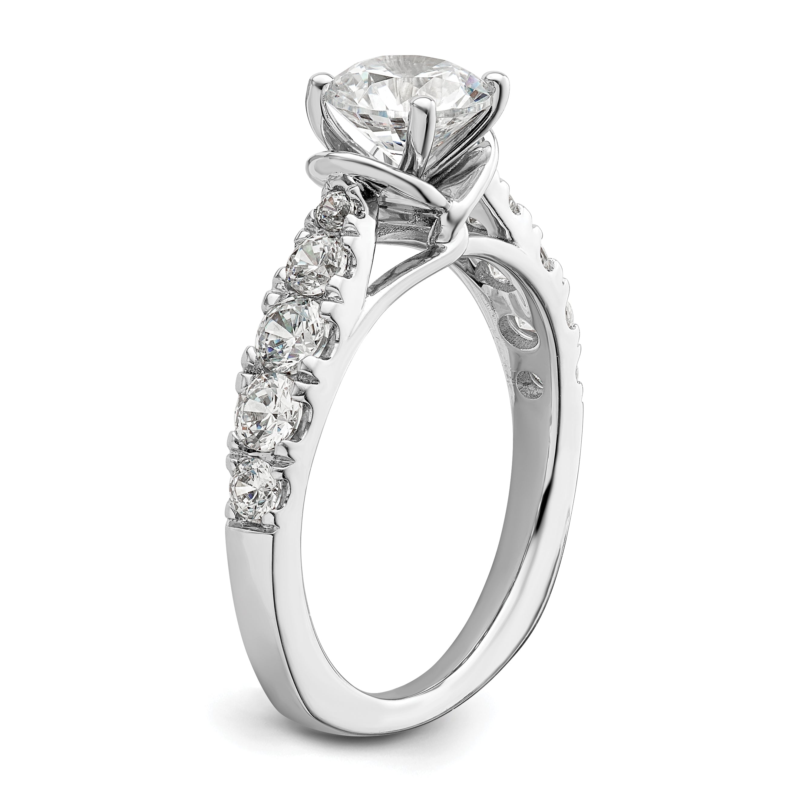 14K White Gold Lab Grown Diamond VS/SI GH, Semi-mount Engagement Rin