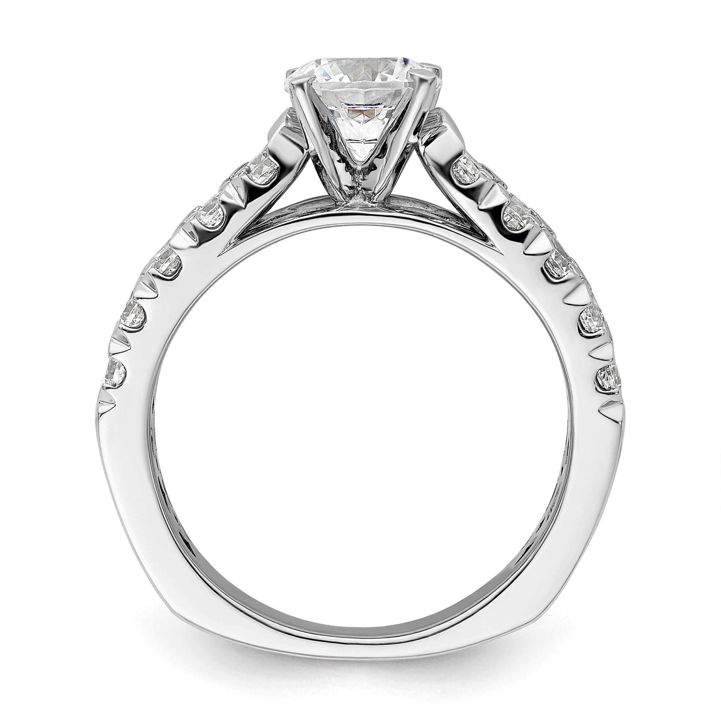 14K White Gold Lab Grown Diamond VS/SI GH, Semi-mount Engagement Rin