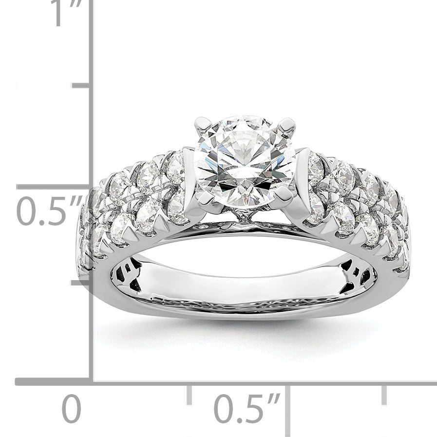 14K White Gold Lab Grown Diamond VS/SI GH, Semi-mount Engagement Rin