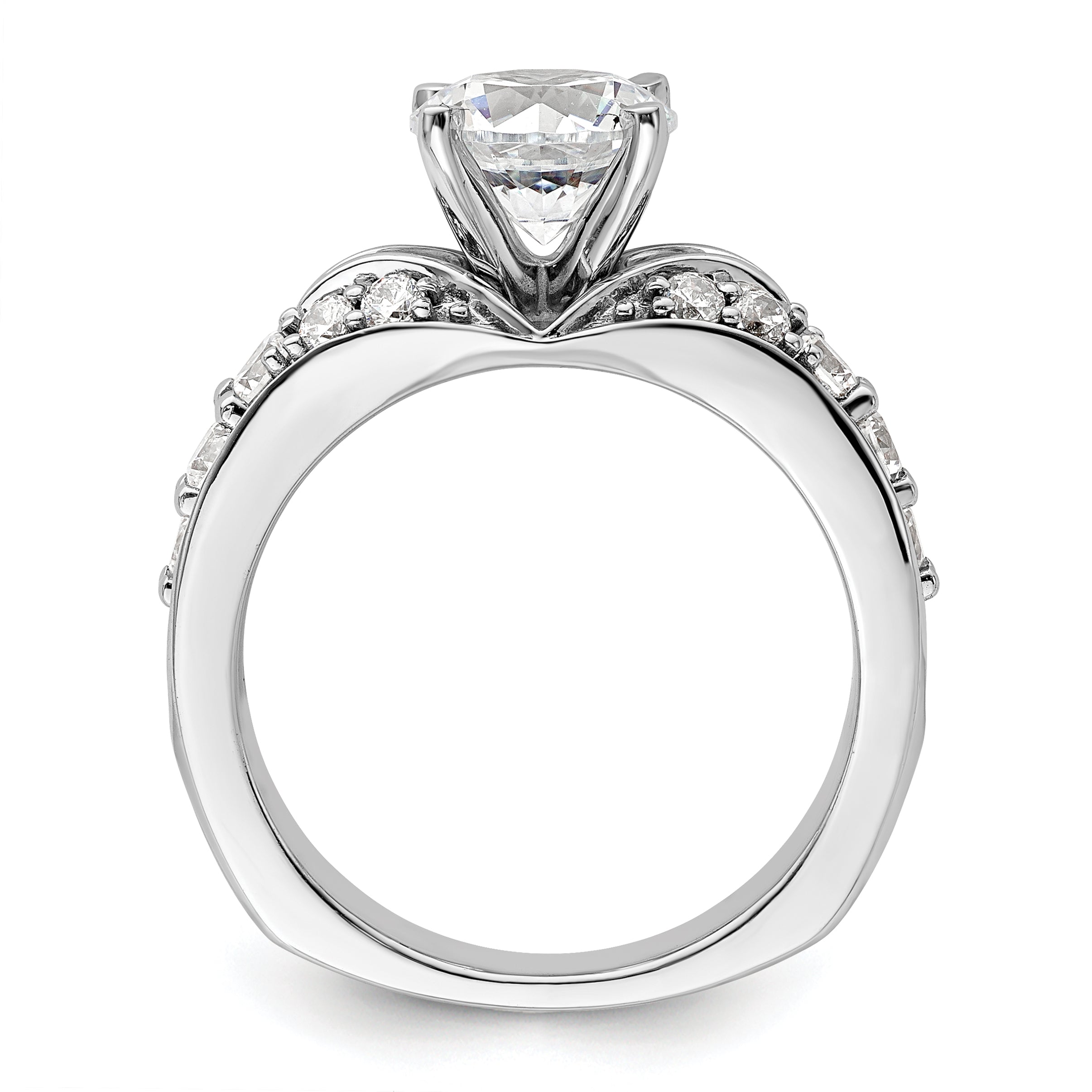 14K White Gold Lab Grown Diamond VS/SI GH, Semi-mount Engagement Rin