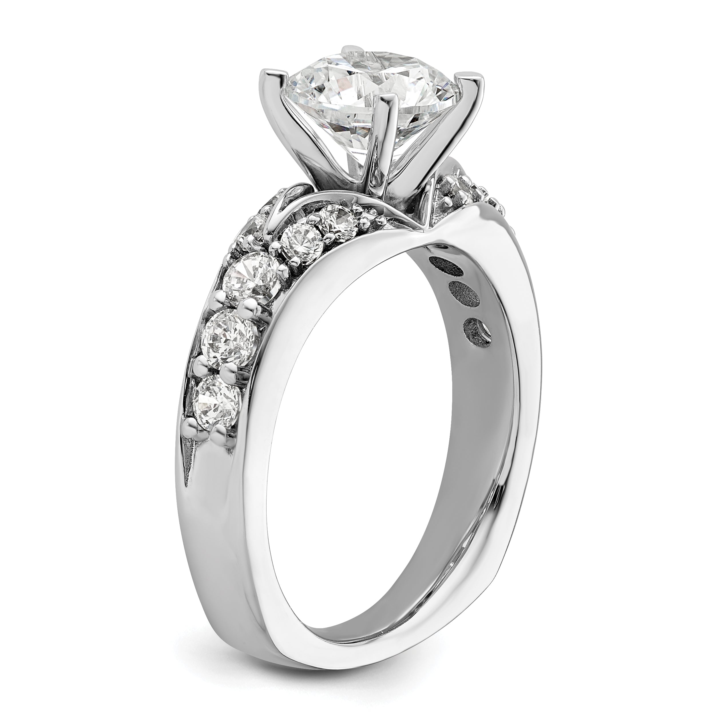 14K White Gold Lab Grown Diamond VS/SI GH, Semi-mount Engagement Rin