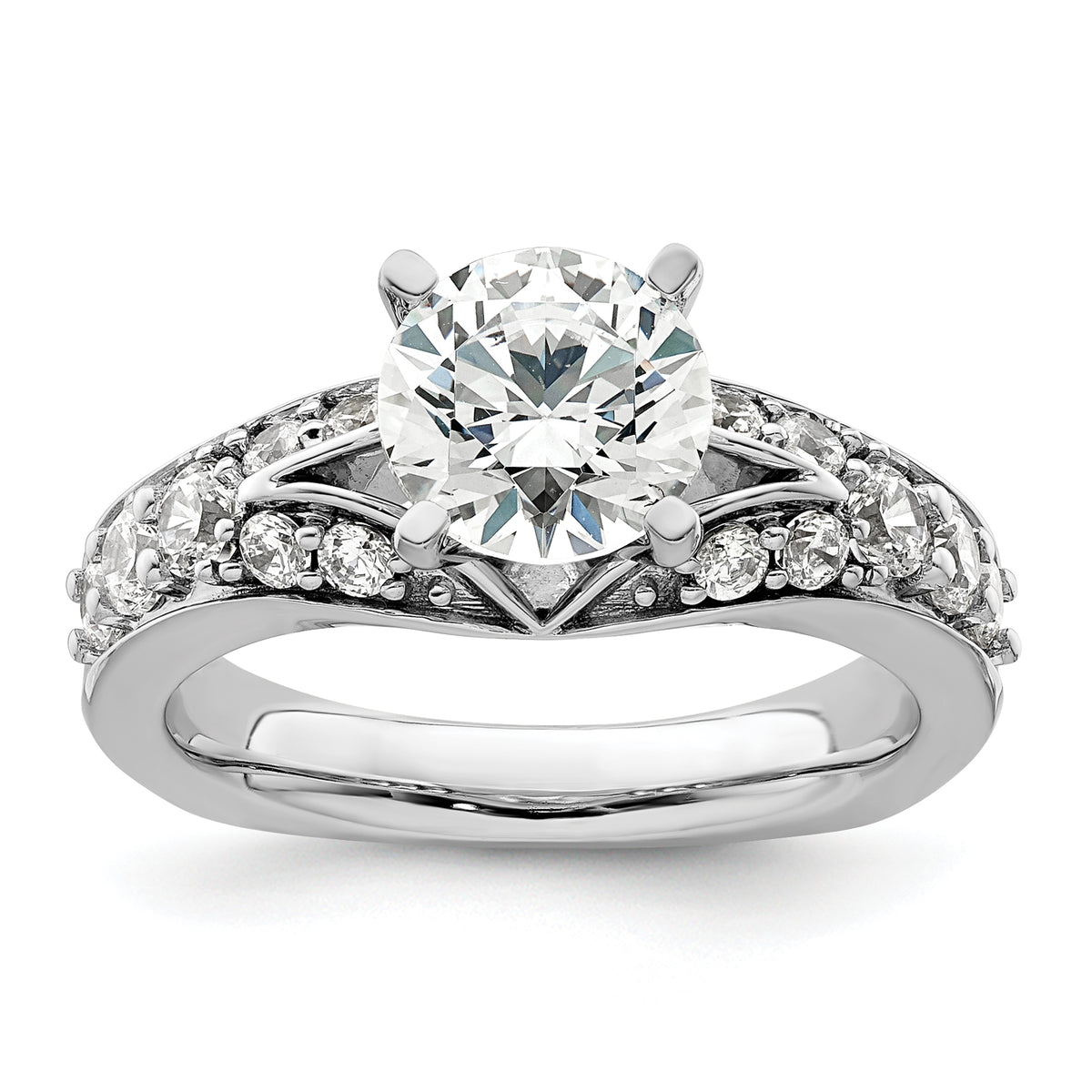 14K White Gold Lab Grown Diamond VS/SI GH, Semi-mount Engagement Rin