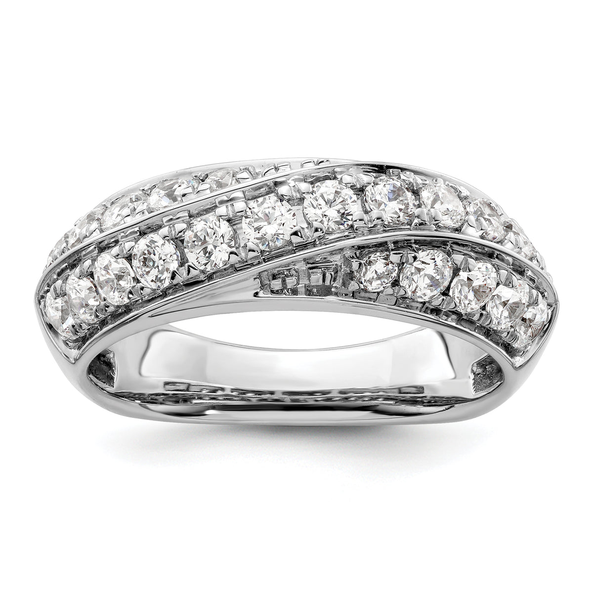 14K White Gold Lab Grown Diamond VS/SI GH, Band