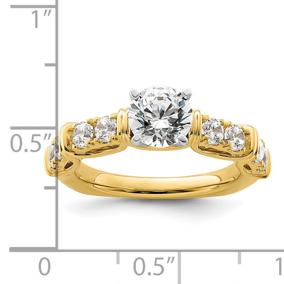 14K Lab Grown Diamond VS/SI GH,Semi-mount Engagement Ring