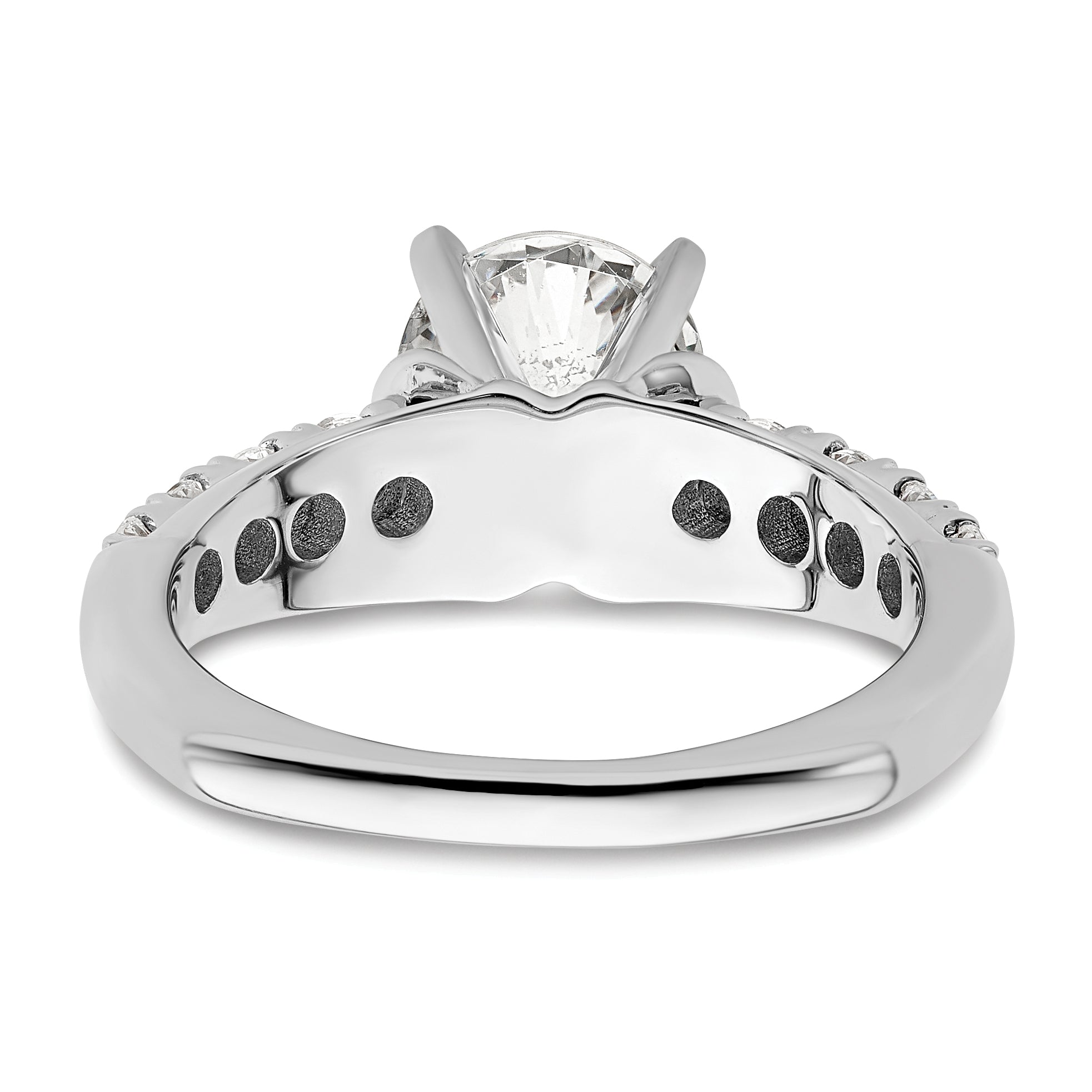 14K White Gold Lab Grown Diamond VS/SI GH, Semi-mount Engagement Rin