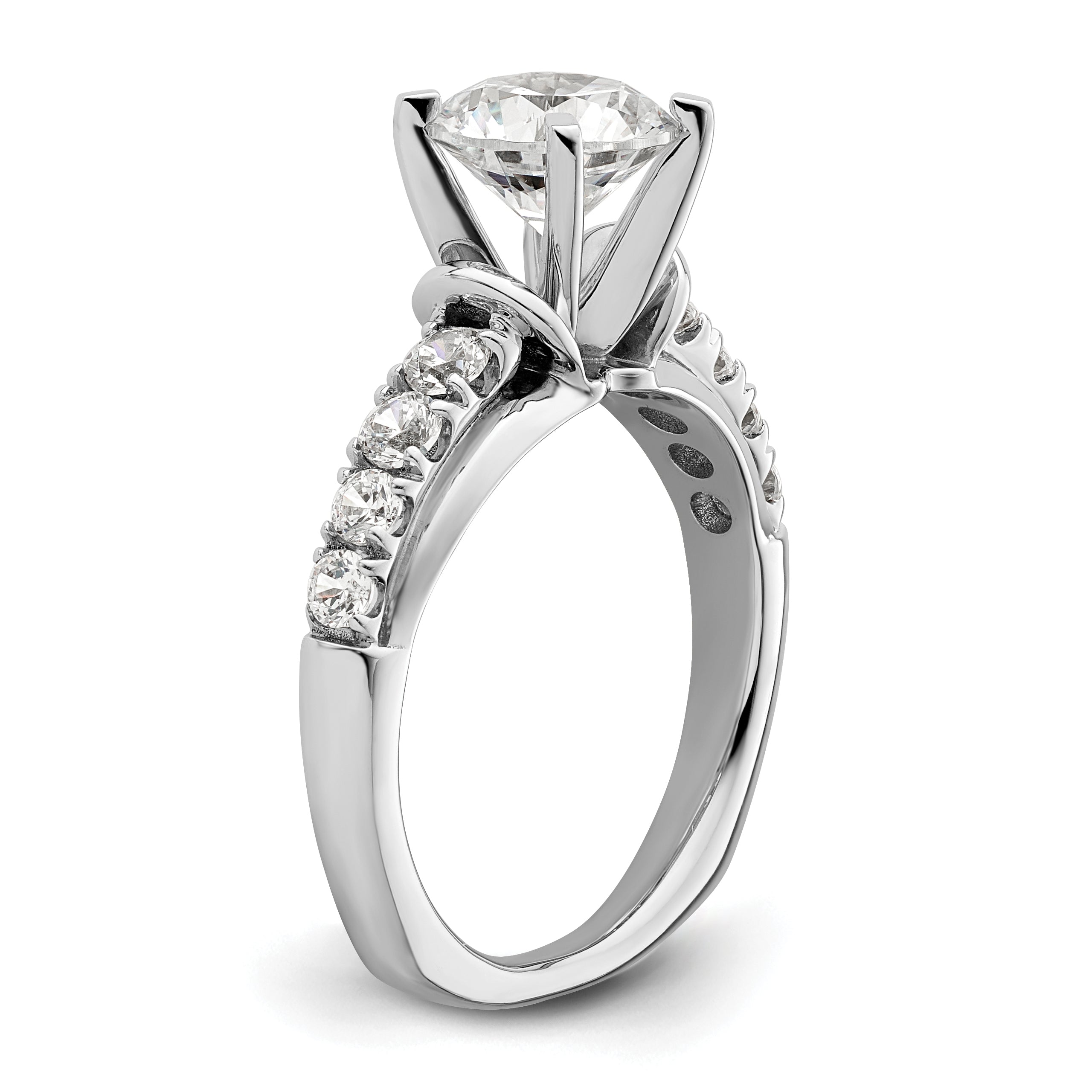 14K White Gold Lab Grown Diamond VS/SI GH, Semi-mount Engagement Rin