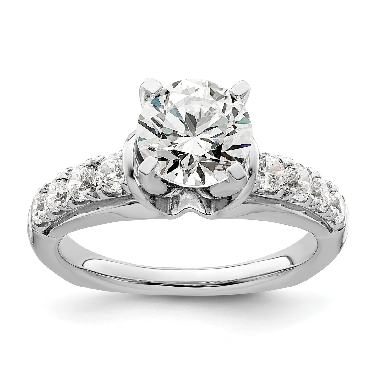 14K White Gold Lab Grown Diamond VS/SI GH, Semi-mount Engagement Rin