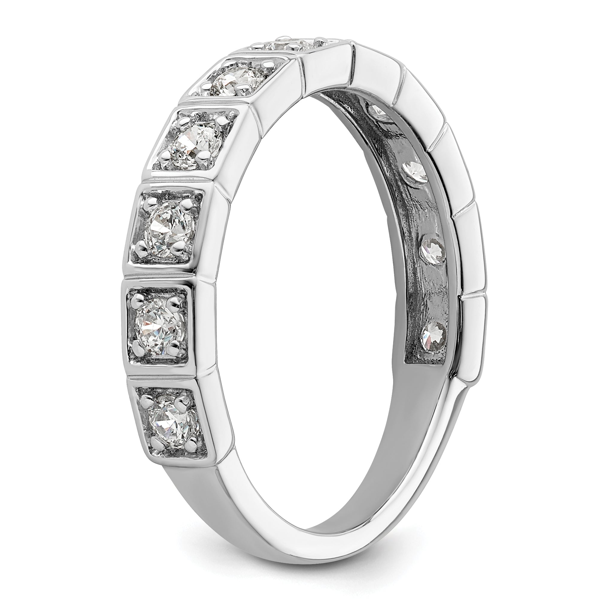 14K White Gold Lab Grown Diamond VS/SI GH, Band