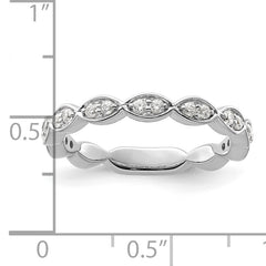 14K White Gold Lab Grown Diamond VS/SI GH, Band