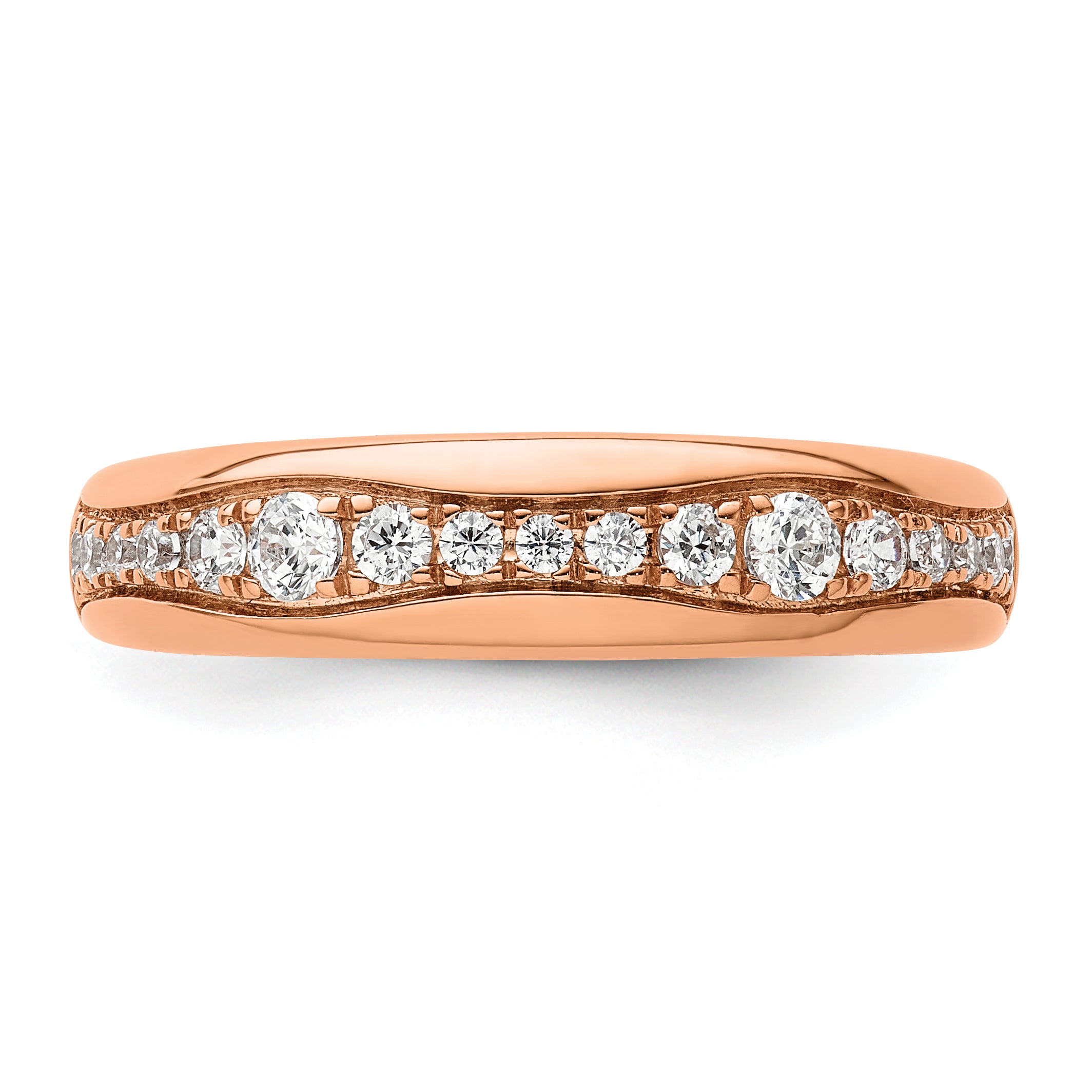 14K Rose Gold Lab Grown Diamond VS/SI GH, Wedding Band