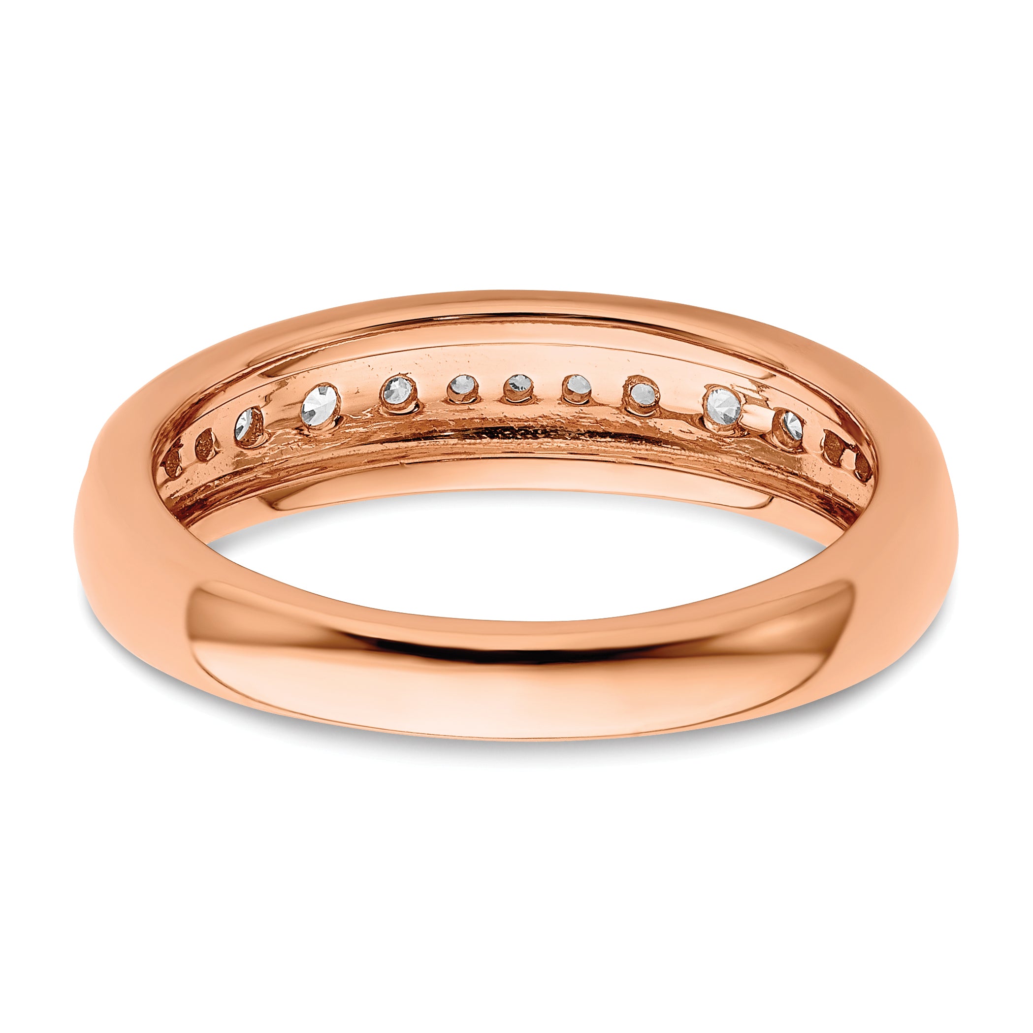 14K Rose Gold Lab Grown Diamond VS/SI GH, Wedding Band