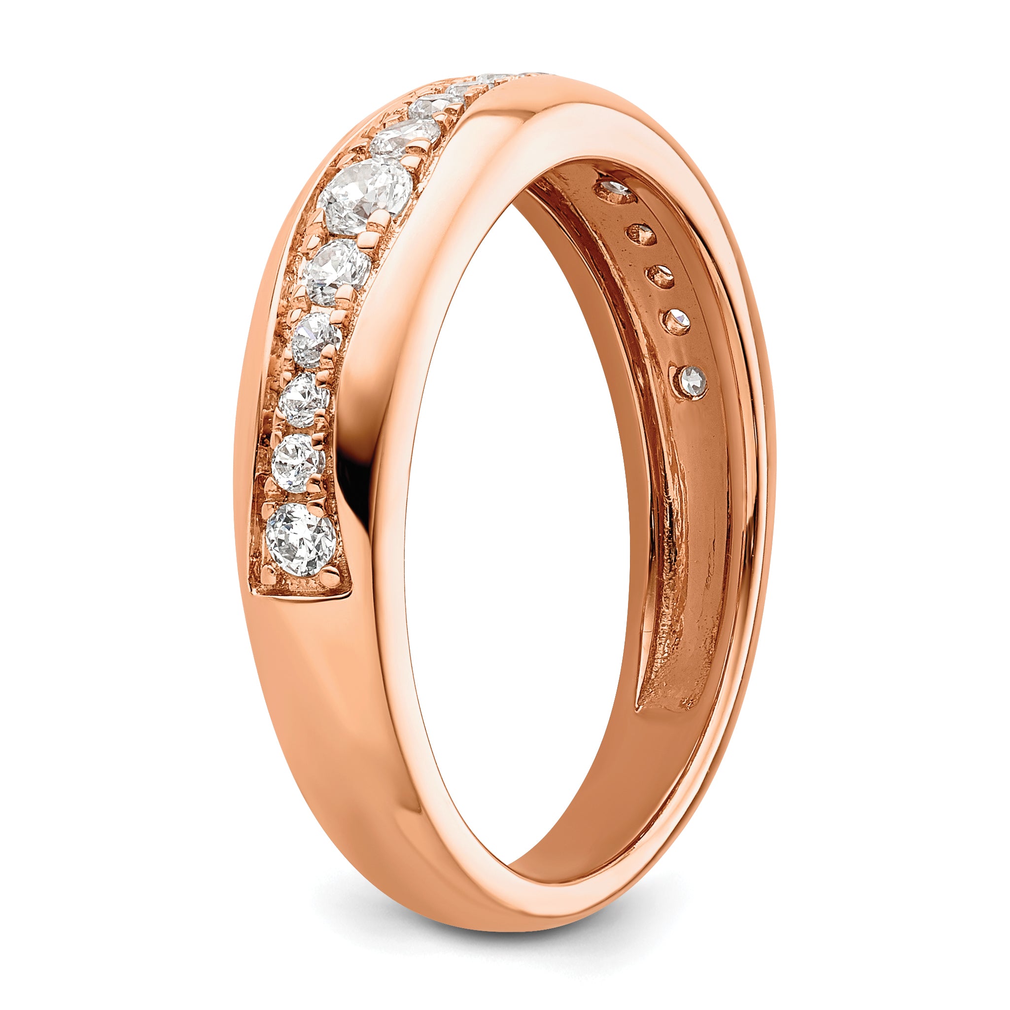 14K Rose Gold Lab Grown Diamond VS/SI GH, Wedding Band