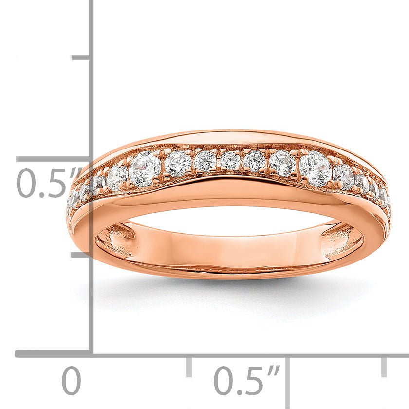 14K Rose Gold Lab Grown Diamond VS/SI GH, Wedding Band