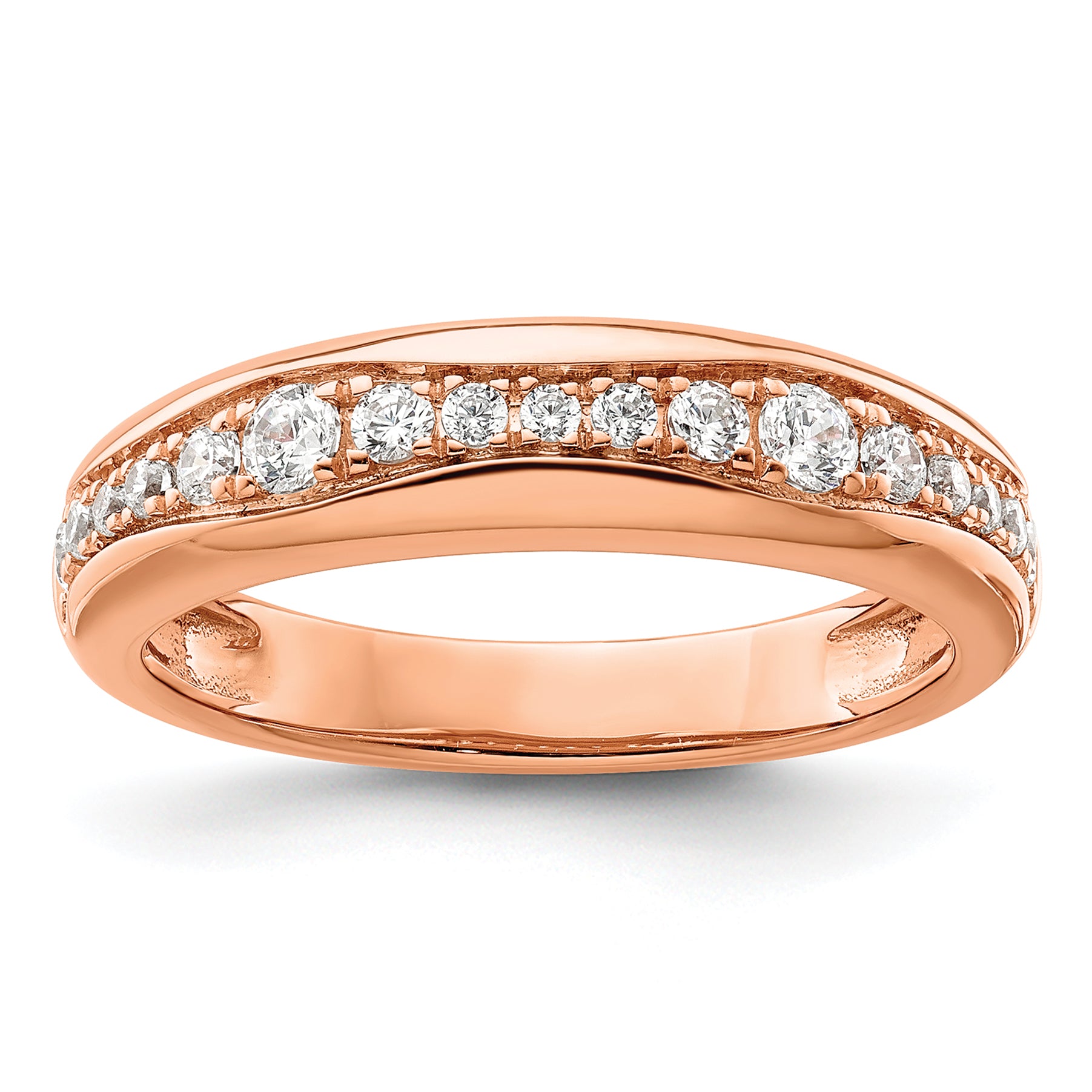 14K Rose Gold Lab Grown Diamond VS/SI GH, Wedding Band