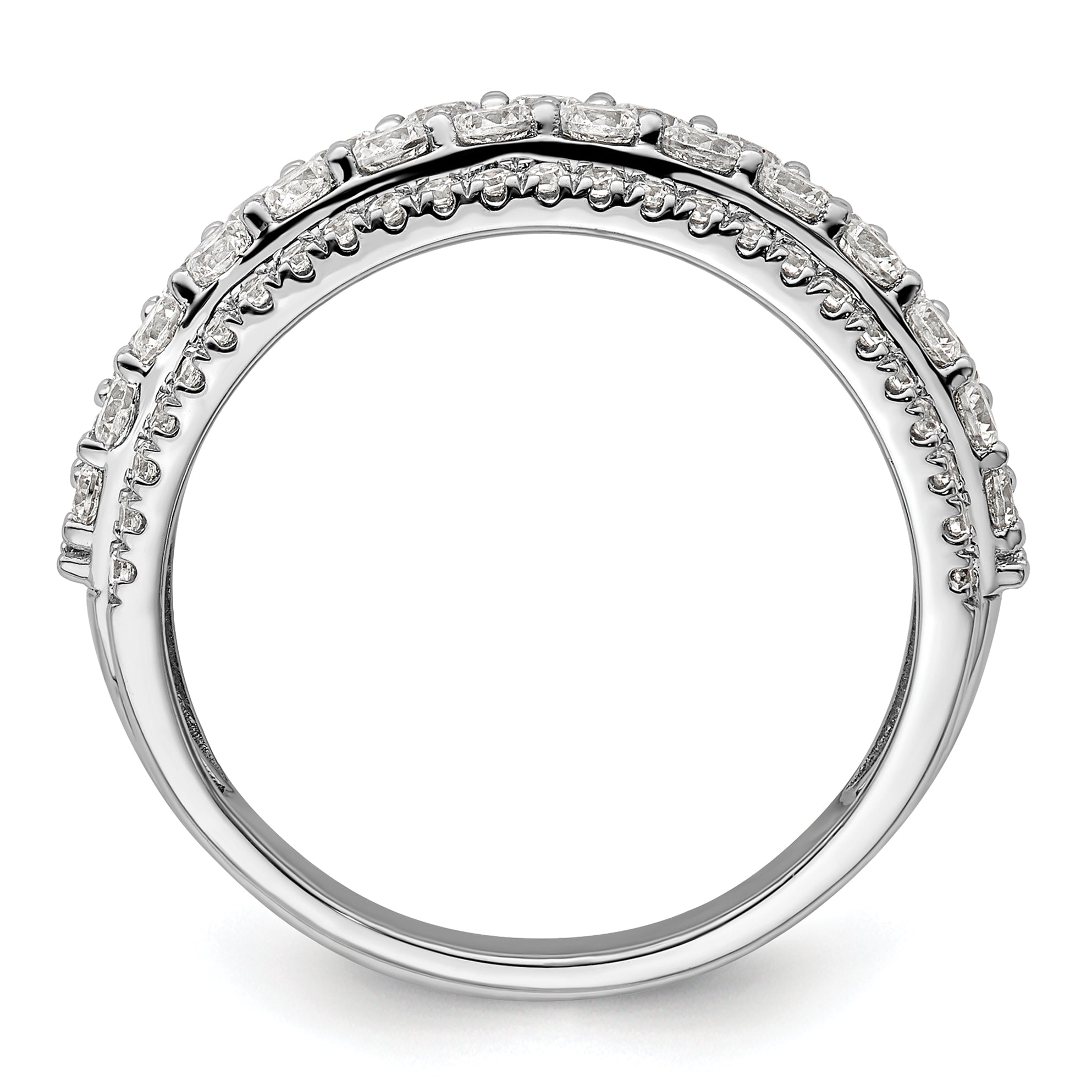 14K White Gold Lab Grown Diamond VS/SI GH, Band