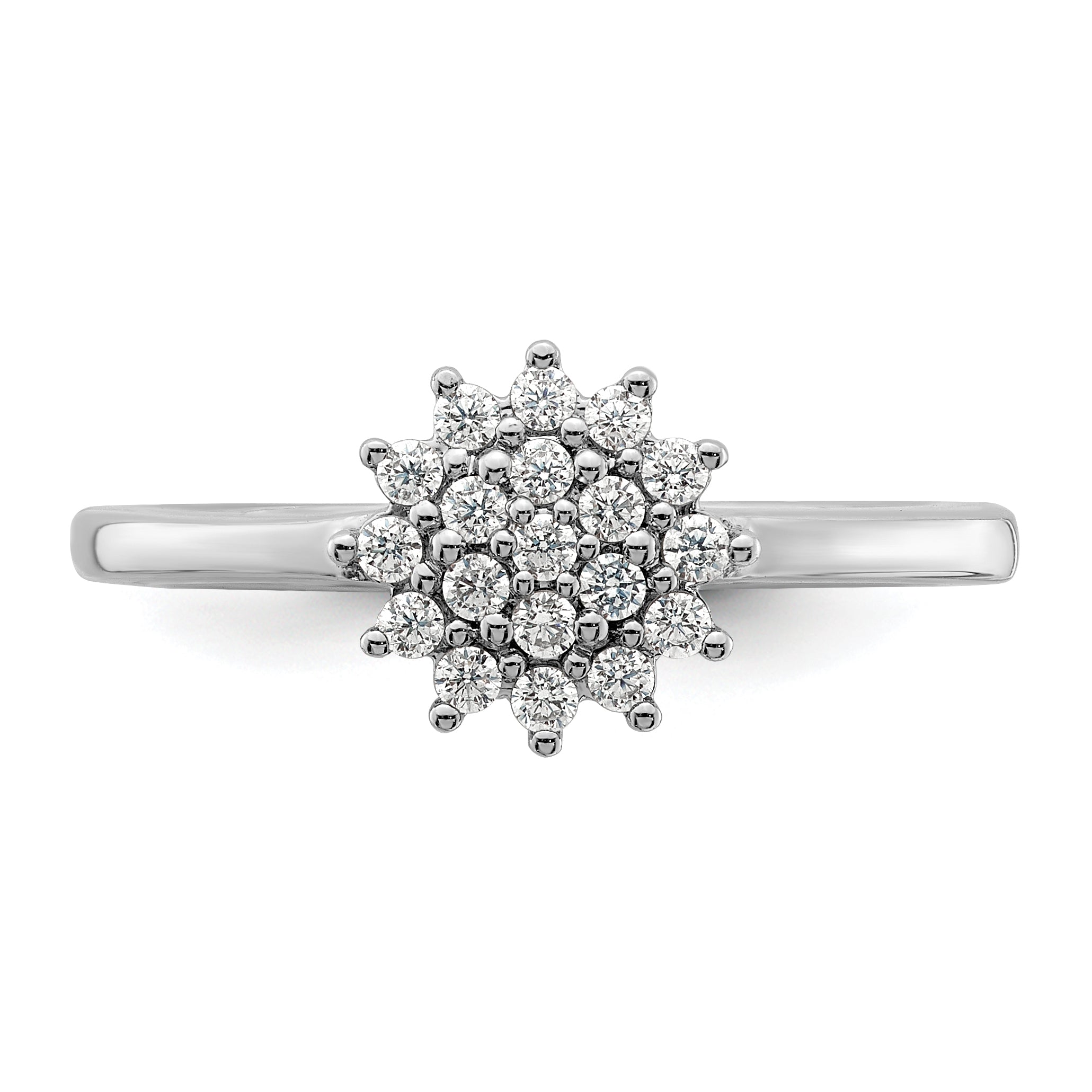 14K White Gold Lab Grown Diamond VS/SI GH, Cluster Ring