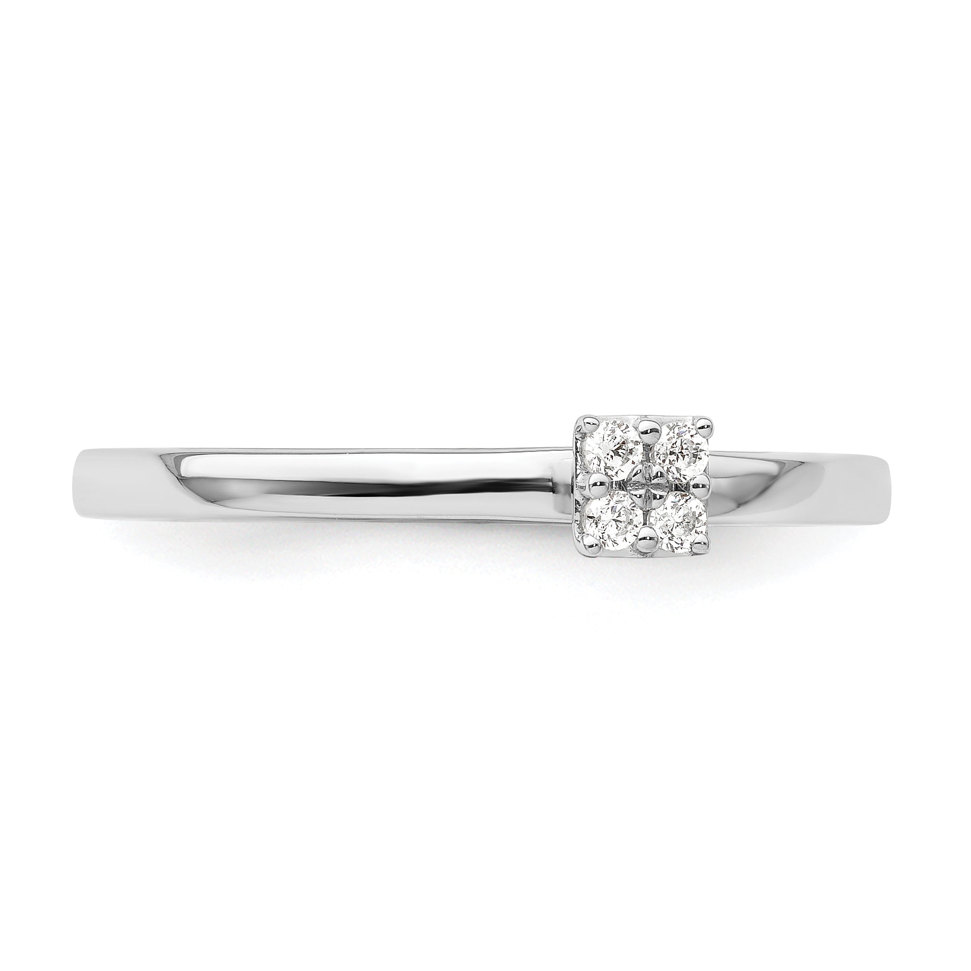 14K White Gold Lab Grown Dia Two Promises Com Promise/Band Ring