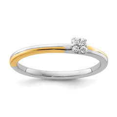 14K Two-Tone Lab Grown Dia Two Promises Complete Promise/Band Ring