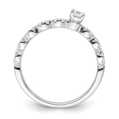 14K White Gold Lab Grown Dia Two Promises Comp Promise/Band Ring