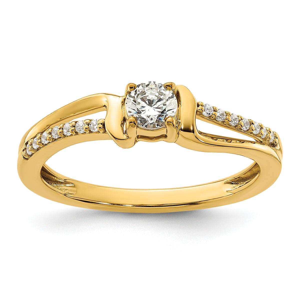 14K Lab Grown Diamond Complete Promise/Engagement Ring