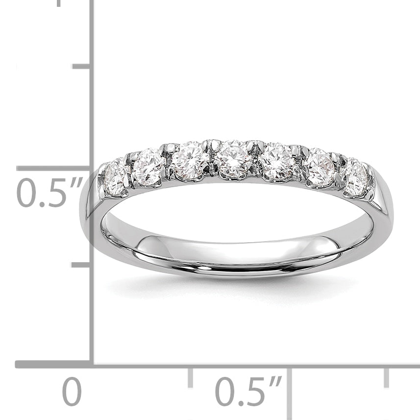 14K White Gold Lab Grown Diamond 7-Stone Band