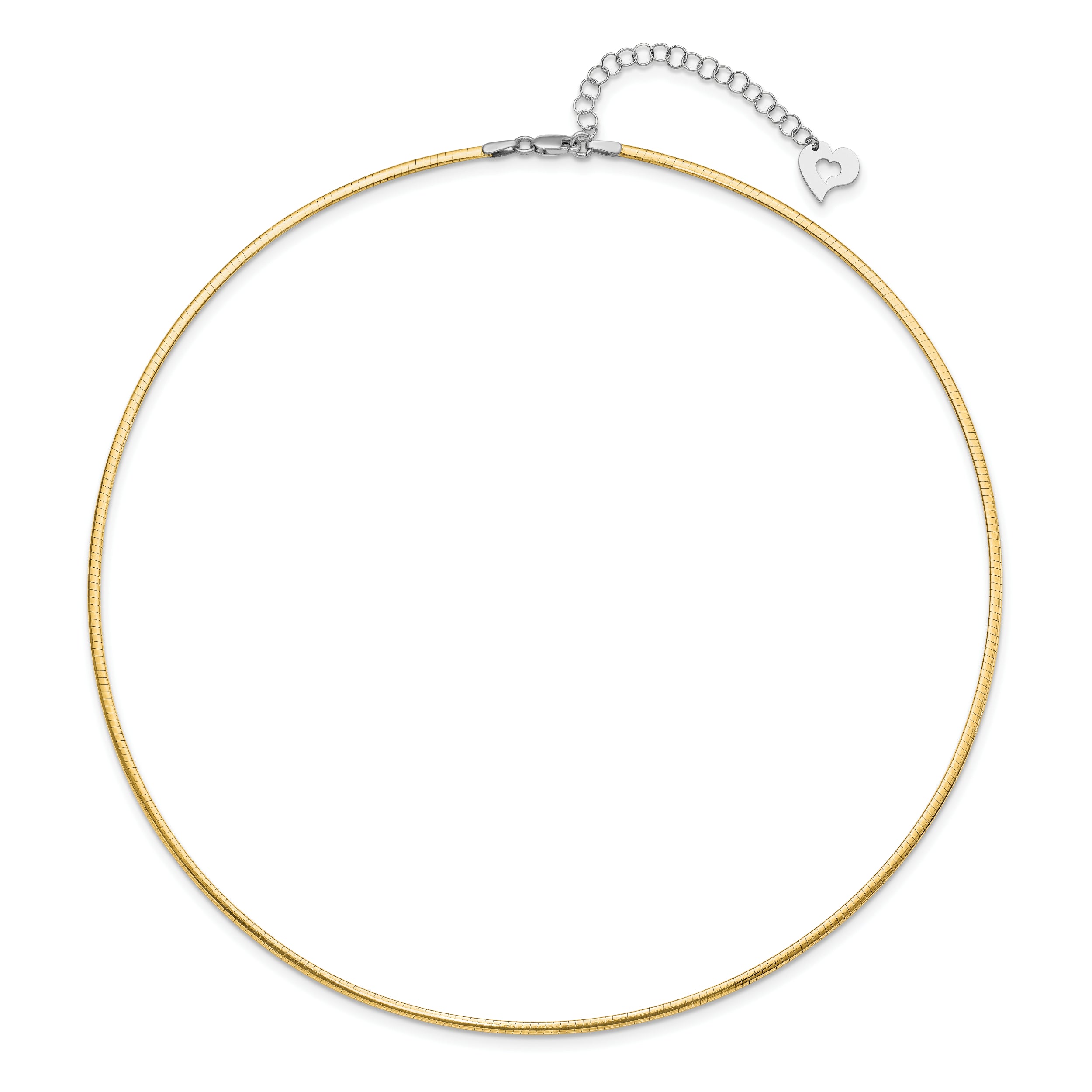 14k Two-tone Reversible 2mm Omega Necklace