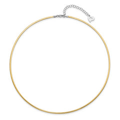 14k Two-tone Reversible 2mm Omega Necklace