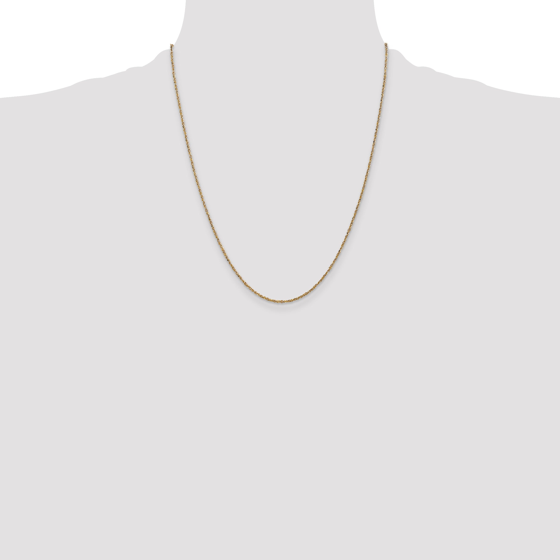 14K 14 inch 1.7mm Ropa with Lobster Clasp Chain