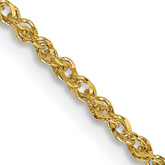 14K 24 inch 1.7mm Ropa with Lobster Clasp Chain