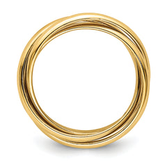 14k Polished Rolling Ring Size 4