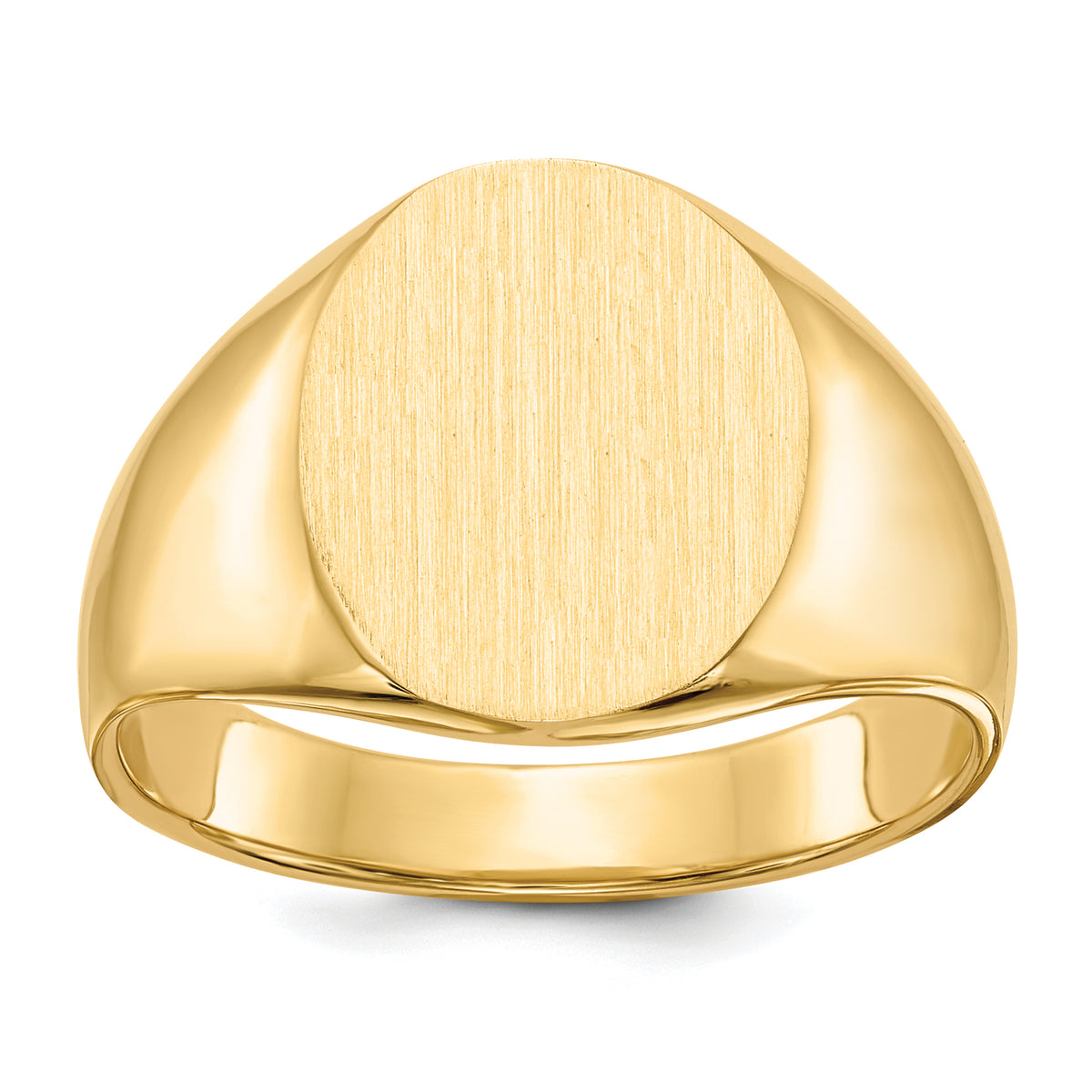 14k 14.5x12.0mm Closed Back Men's Signet Ring