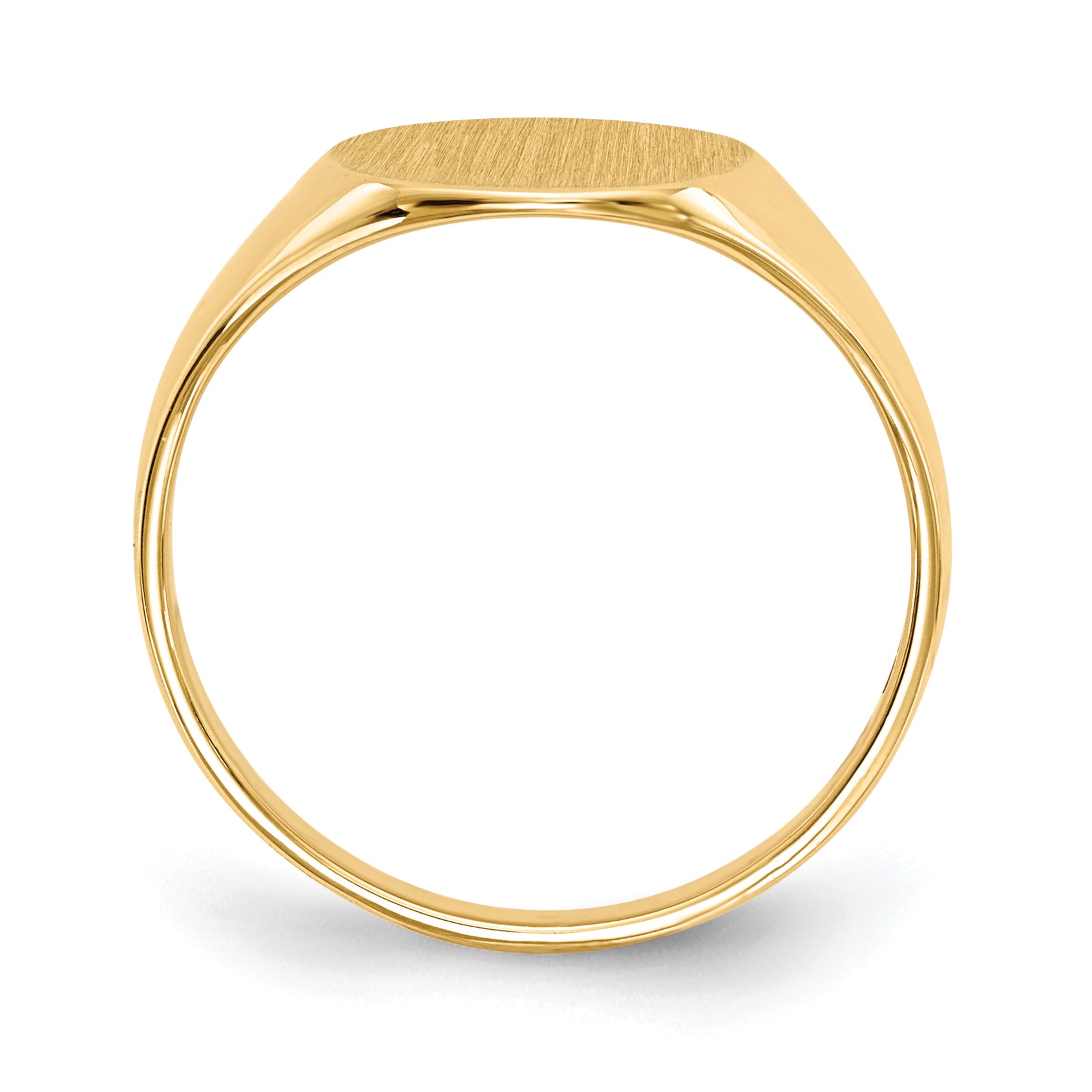 14k 11.0x9.5mm Open Back Signet Ring