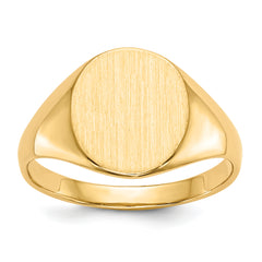 14k 11.0x9.5mm Open Back Signet Ring