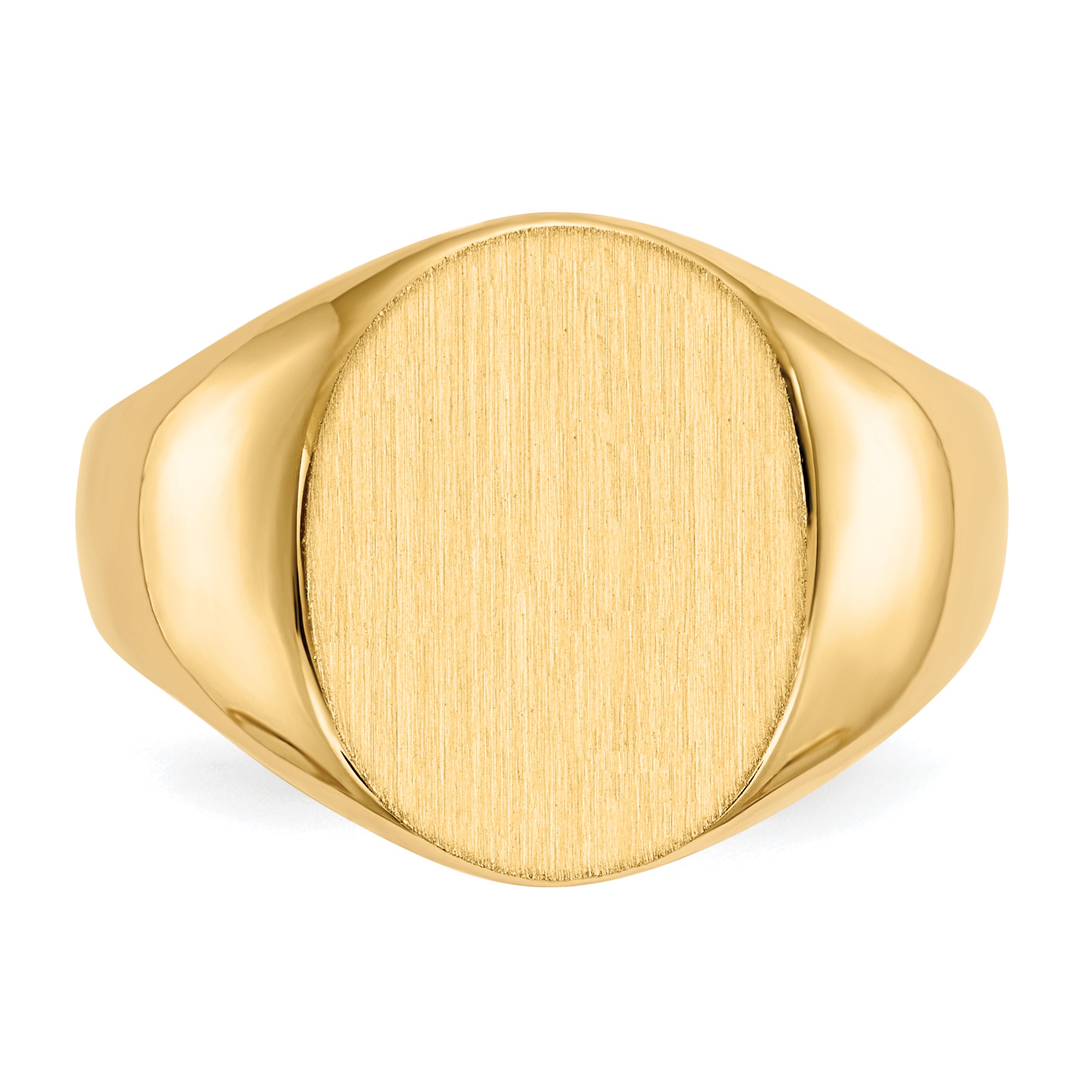 10ky 16.0x12.5mm Open Back Men's Signet Ring