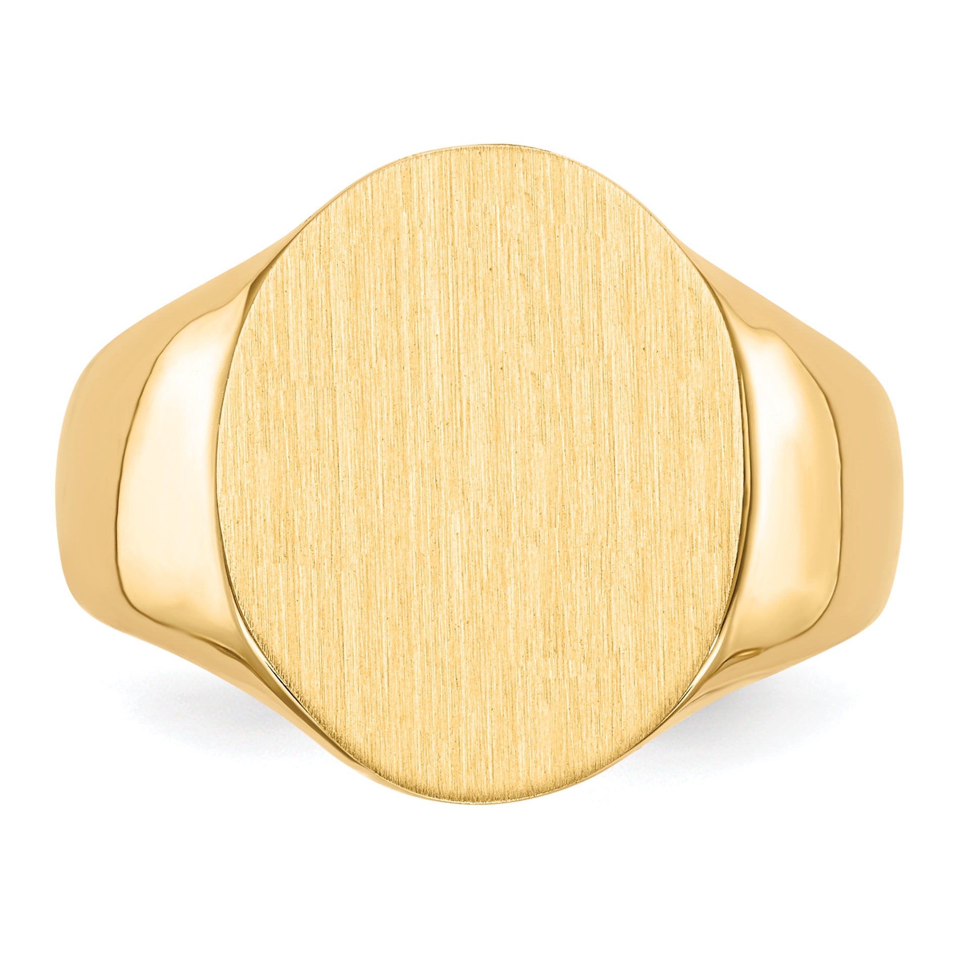 10k 16.0x14.0mm Open Back Men's Signet Ring